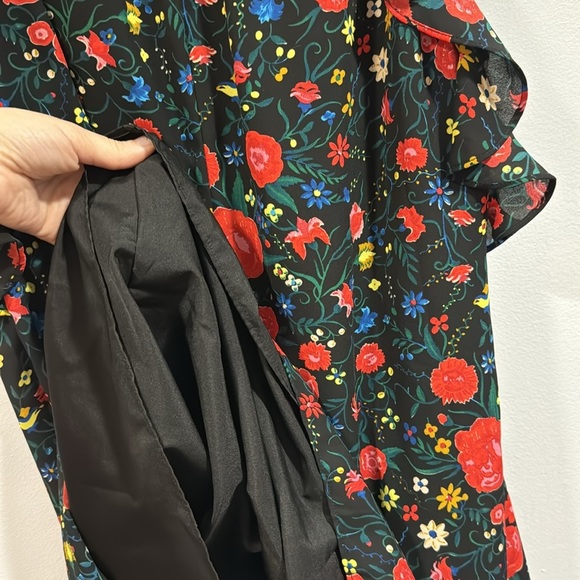 J. Crew Black and Red Floral Mini Dress - Picture 8 of 9